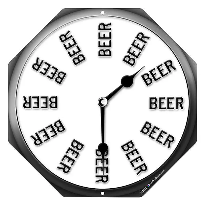 "Beer Thirty" Clock - Kolorcoat Metal Bar Sign