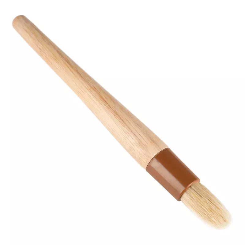 Browne Sealed Round Pastry Brush Boar Bristles 1" Wood Handle