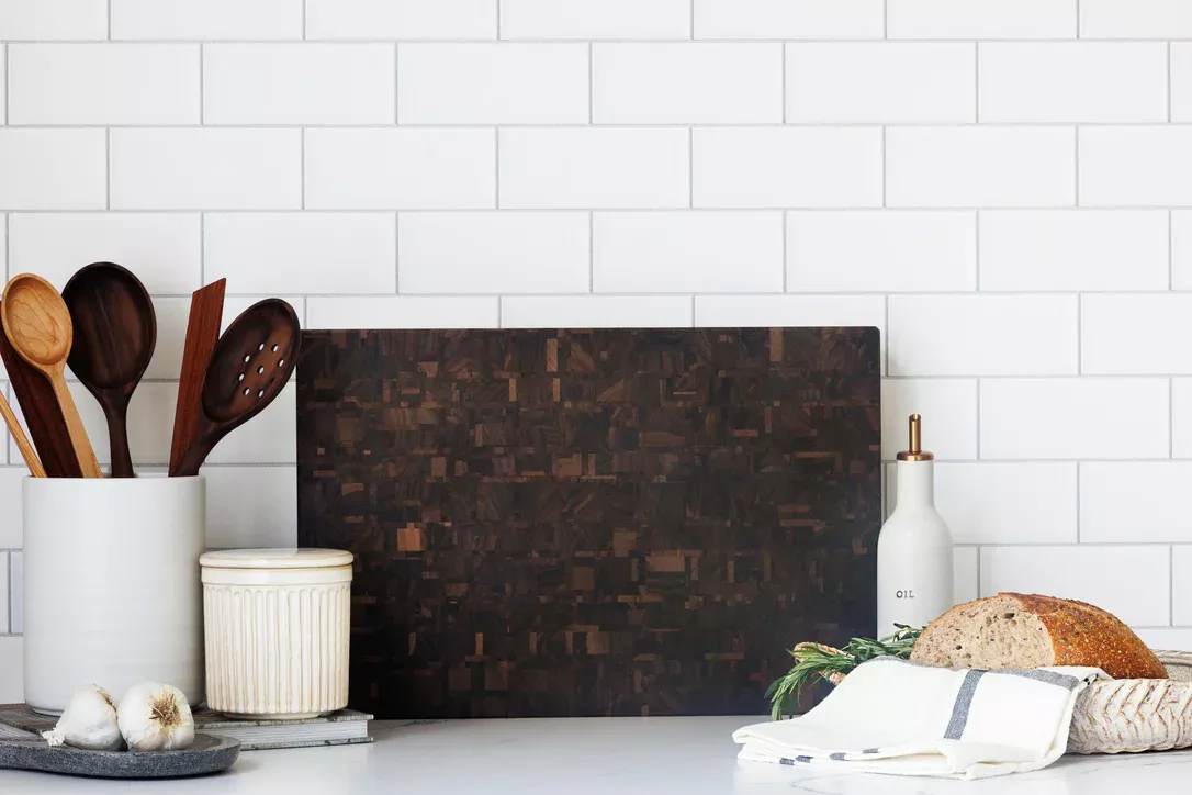 'Mosaic' End Grain Cutting Board-- Walnut